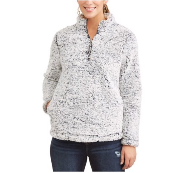 time and tru sherpa pullover